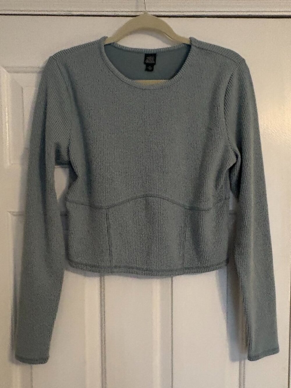 Wild Fable Sage Green Cropped Sweater Top - Size XL